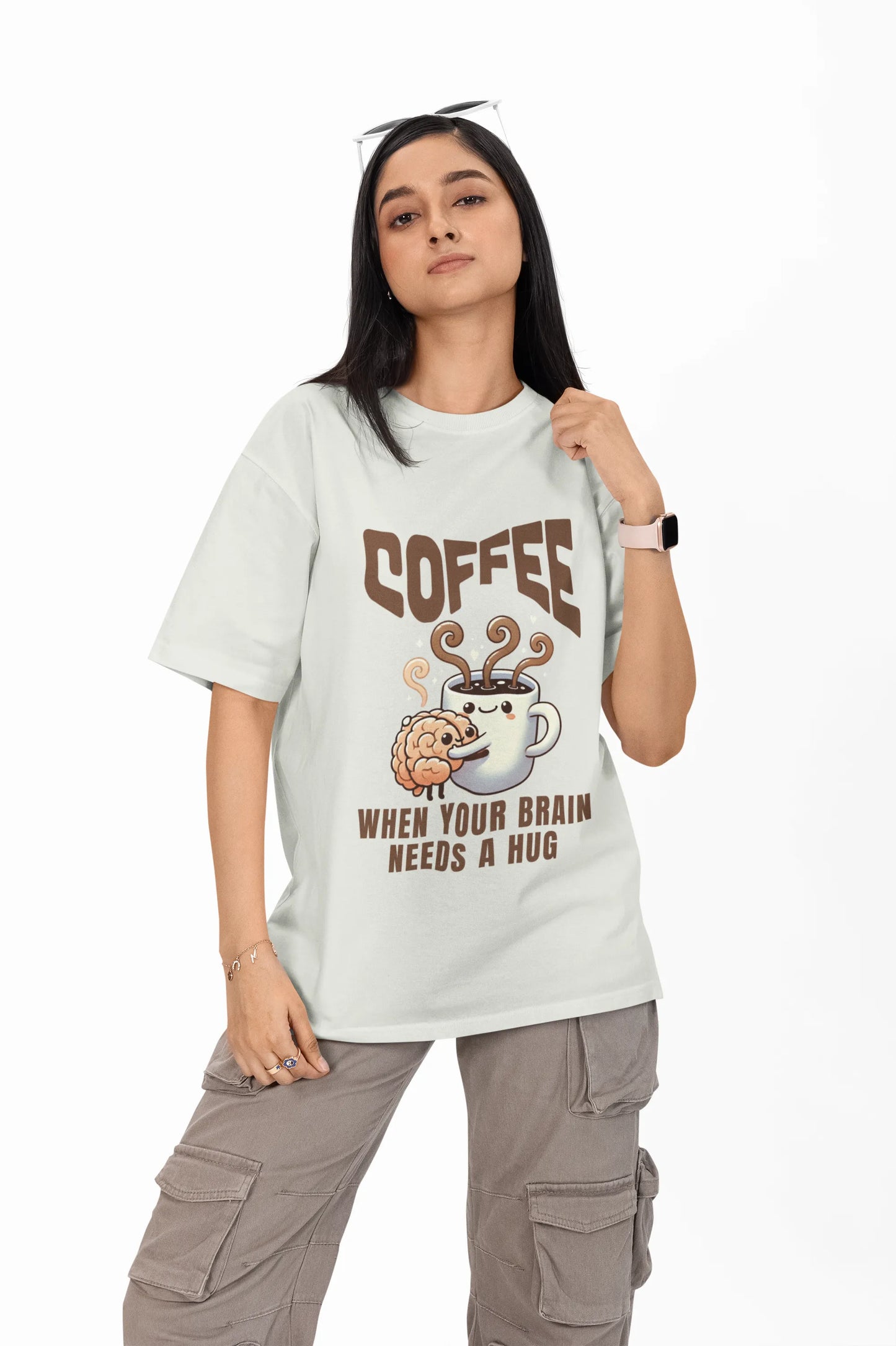 "Coffee - When Your Brain Needs A Hug" | Women’s Coffee Lovers T-shirt