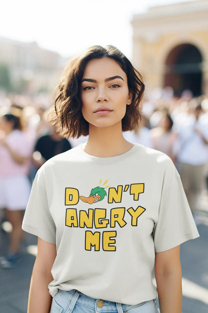 "Don’t Angry Me – Angry Duck Attitude T-Shirt" | Women’s T-shirt for Animal Lovers