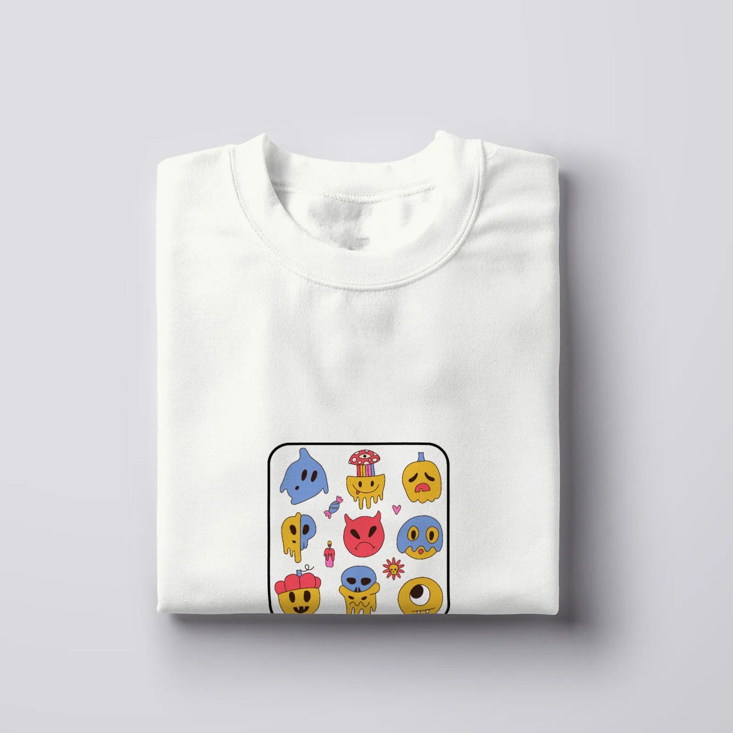 Funky Monster Face Cartoon T-Shirt for Women from Woven Weft