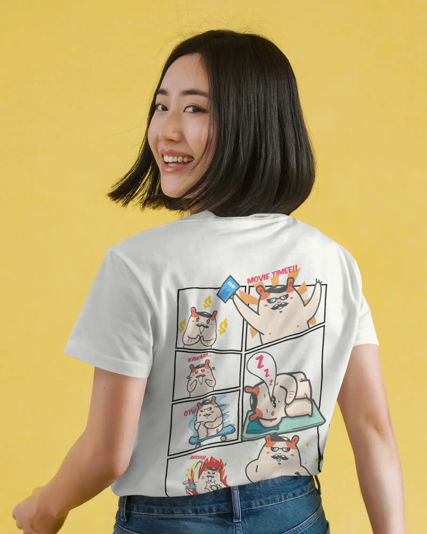 Funny Comic Panel Cartoon T-Shirt for Anime Lovers for Women