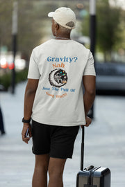 "Gravity? Nah - Just The Pull of Good Tea" | Men’s T-shirt for Tea Lovers