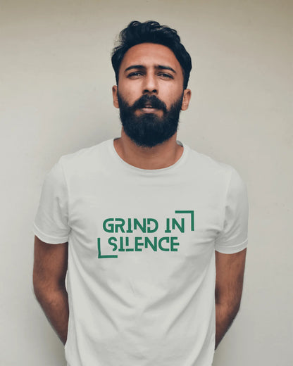 "Grind In Silence" | Men’s Motivational T-shirt