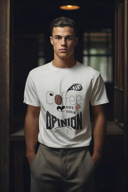"I Want Coffee - Not Your Opinion" | Men’s Coffee Lovers T-shirt