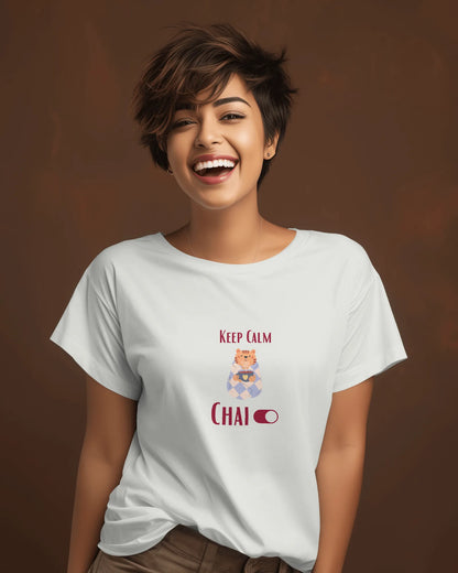 "Keep Calm - Chai" | Women’s T-shirt for Tea Lovers