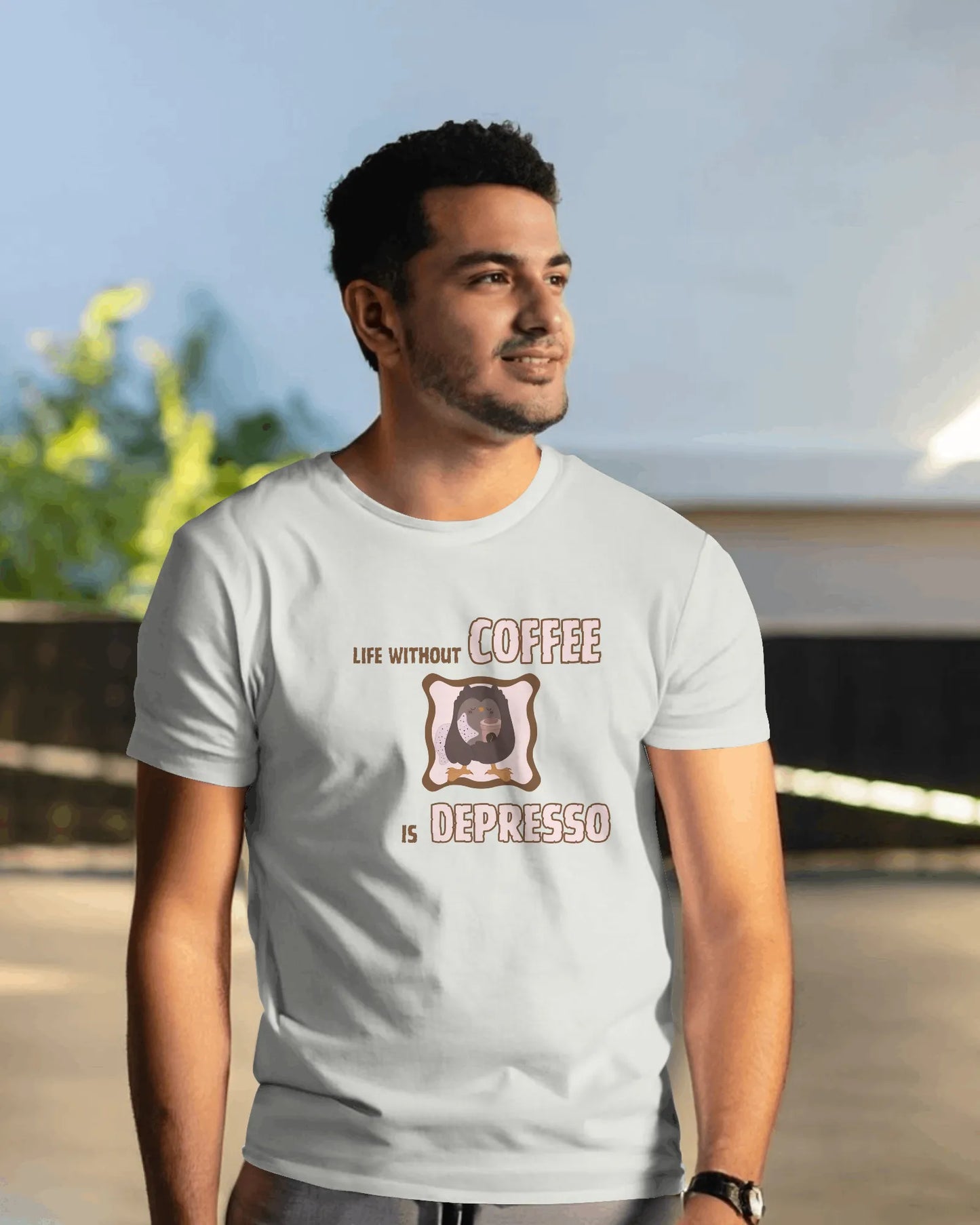 "Life Without Coffee Is Depresso" | Men’s Coffee Lovers T-shirt