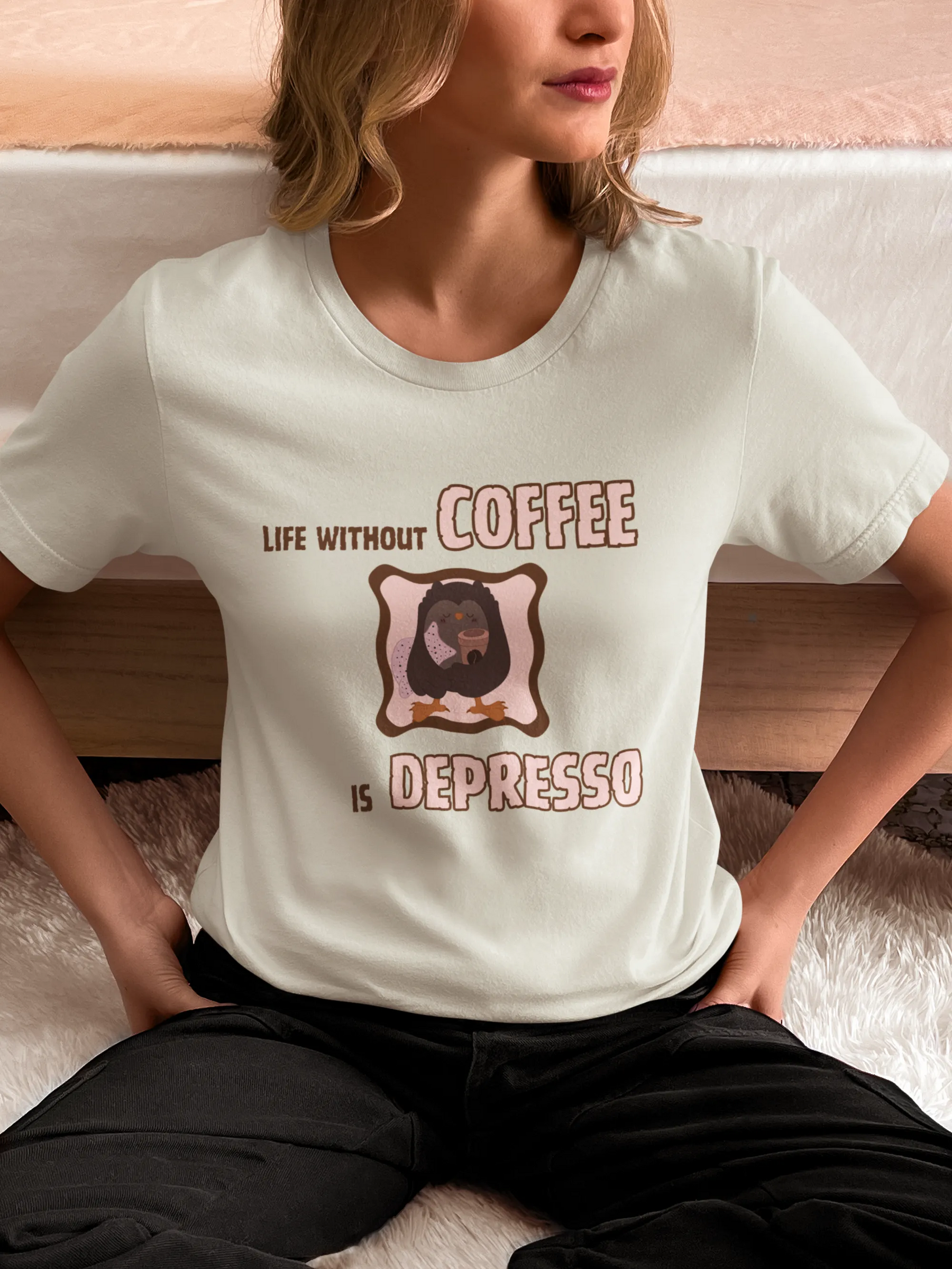 "Life Without Coffee Is Depresso" | Women’s Coffee Lovers T-shirt