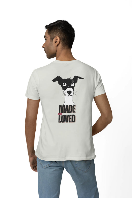 "Made to Be Loved – Loyal Rescue Dog T-Shirt for Those Who Love Dogs" | Men’s T-shirt for Animal Lovers