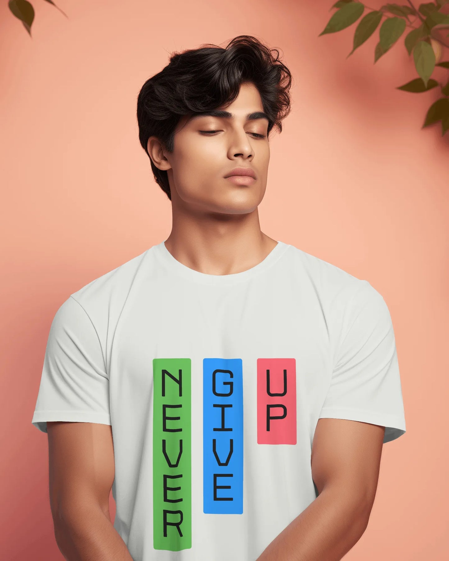 "Never Give Up" | Men’s Motivational T-shirt