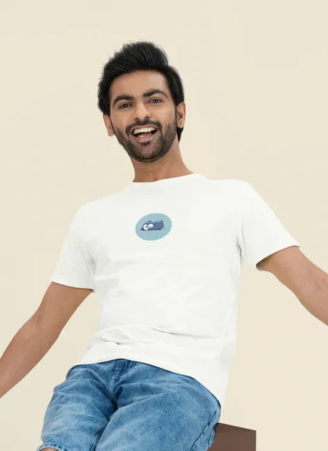 "Sleepy Penguin T-Shirt – Cute Chill Vibes Cartoon Tee" | Men’s T-shirt for Cartoon Lovers