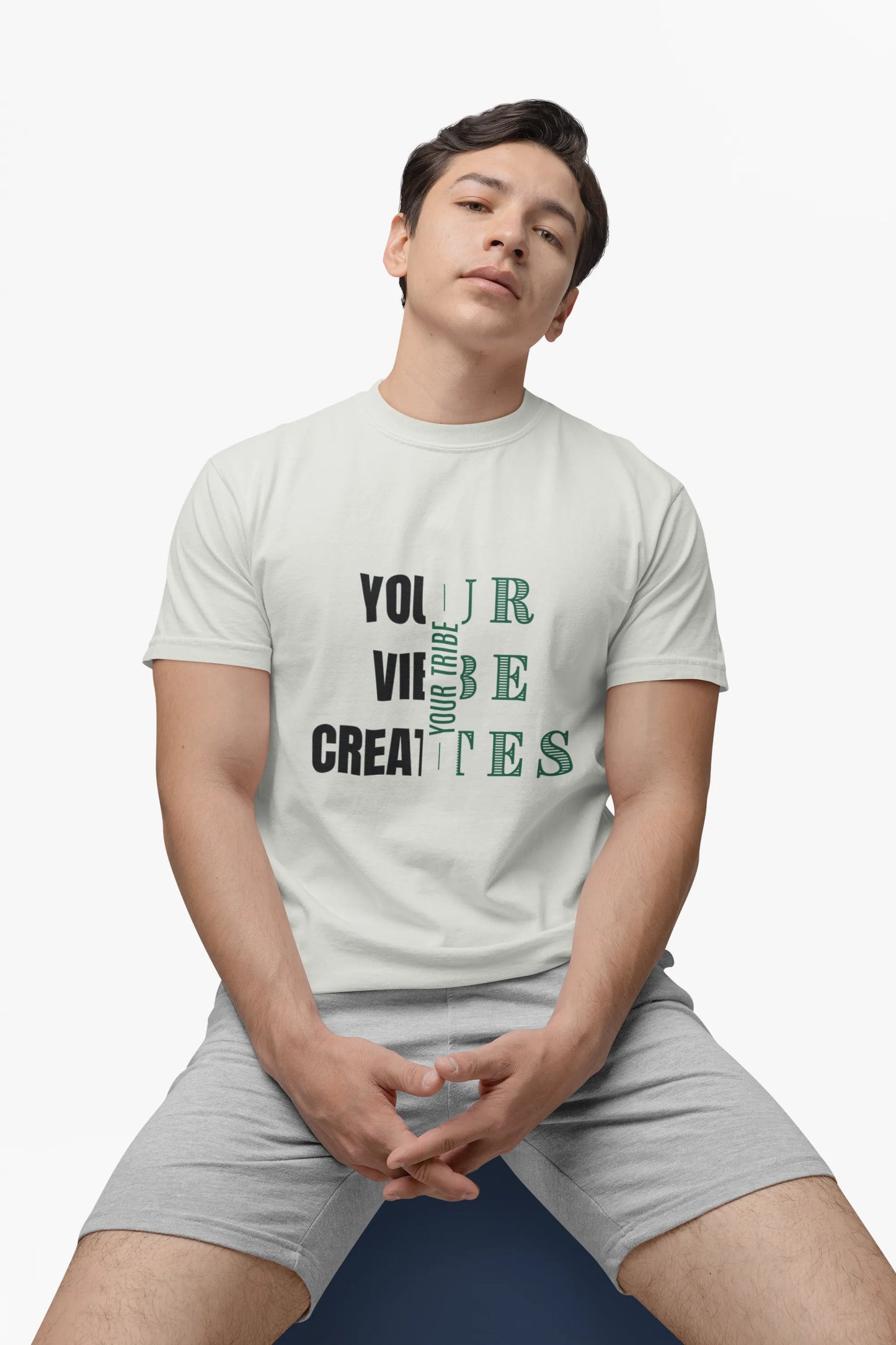 "Your Vibe Creates Your Tribe" | Men’s Motivational T-shirt