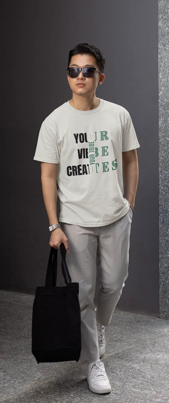 "Your Vibe Creates Your Tribe" | Men’s Motivational T-shirt