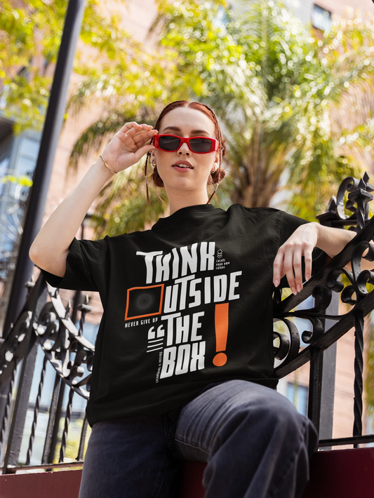 "Think Outside The Box" | Women’s Motivational T-shirt