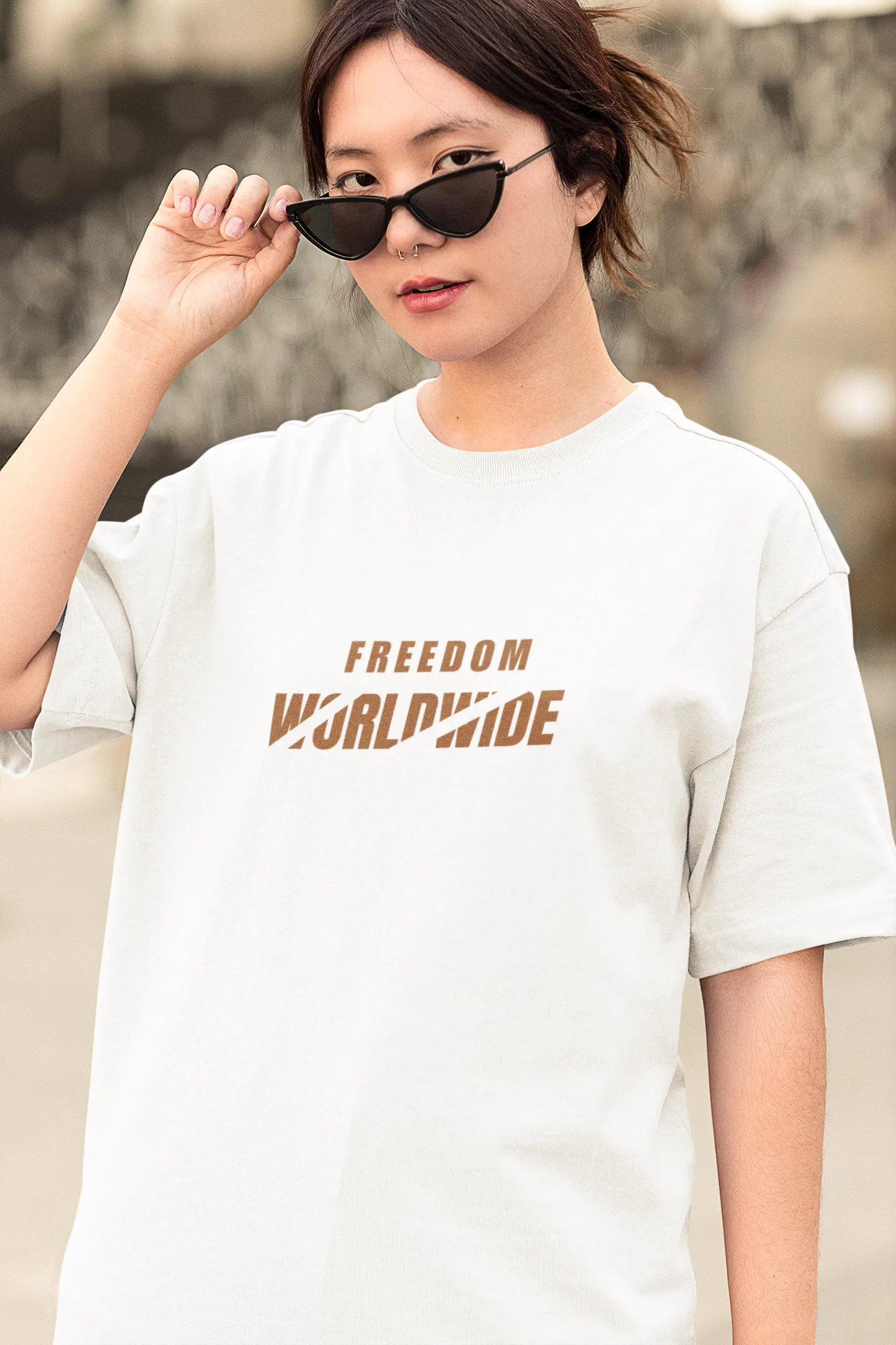 "Freedom Worldwide" | Women 's T-Shirt for Double Impact