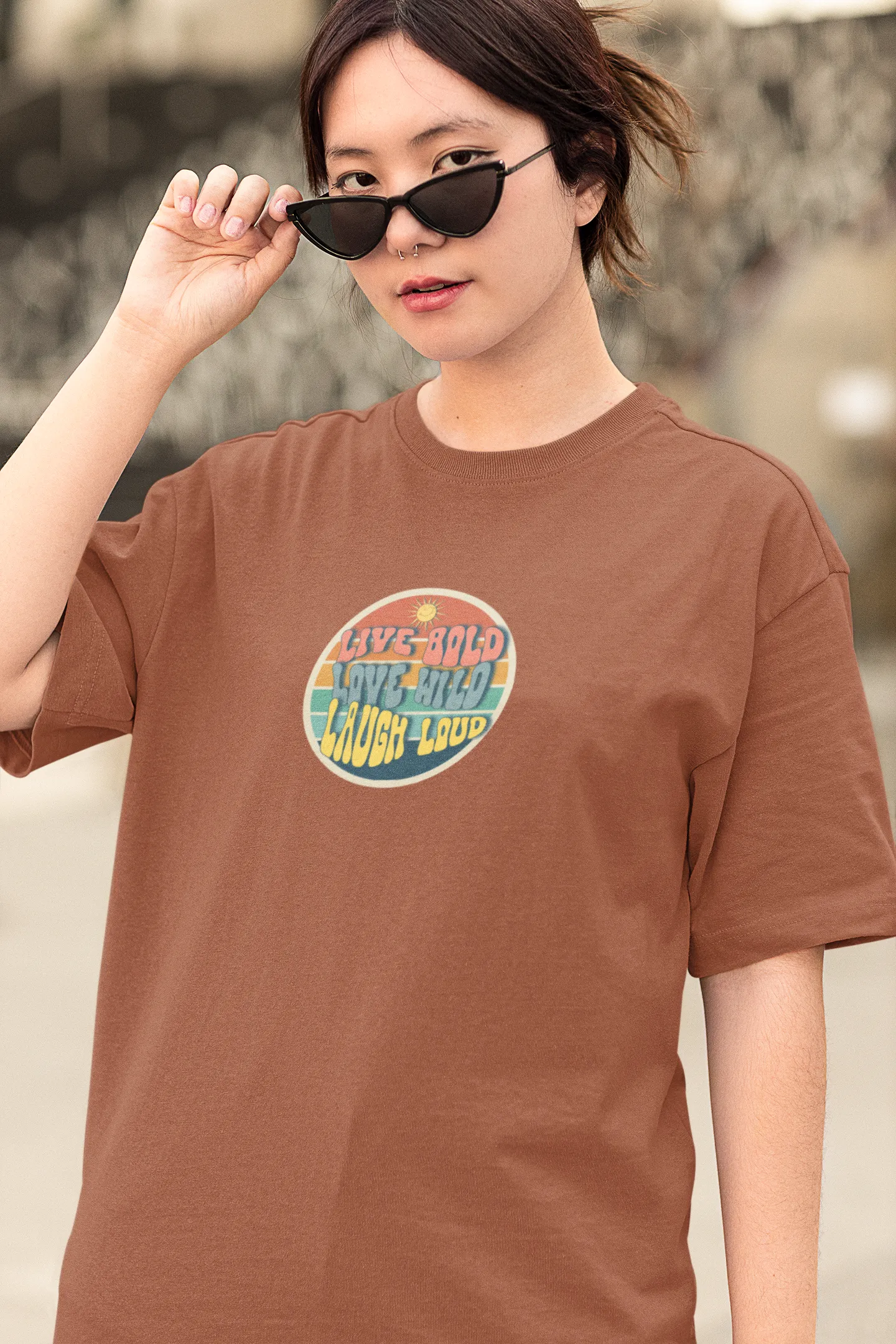 "Live Bold_Love Wild_Laugh Loud" | Women’s Motivational T-shirt