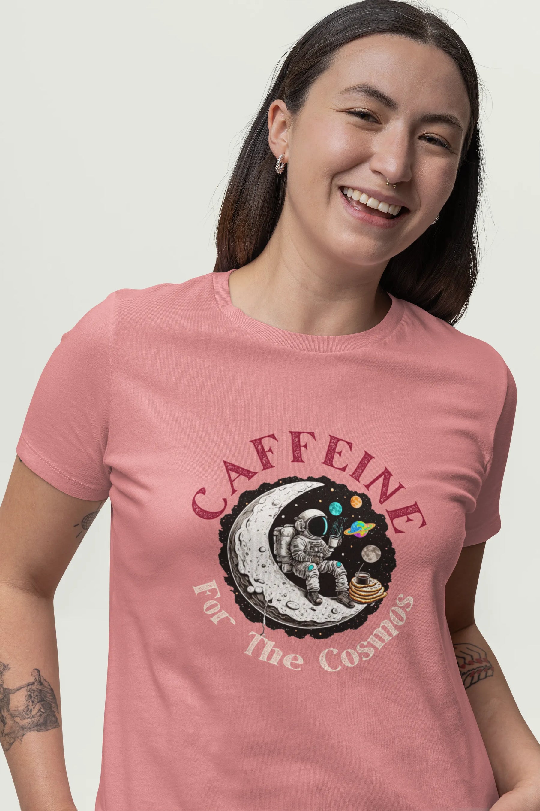 "Caffeine For The Cosmos" | Women’s Coffee Lovers T-shirt