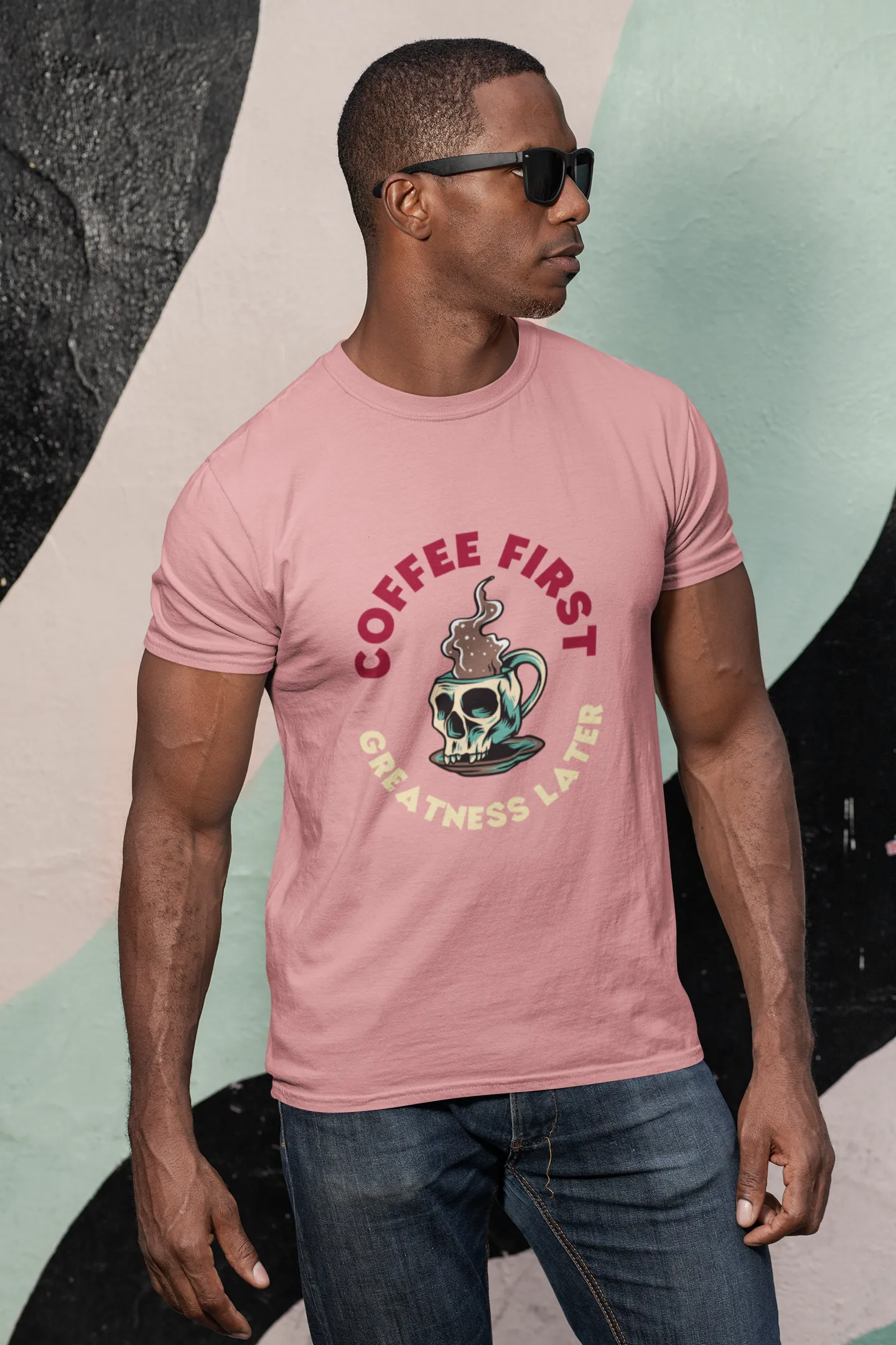 "Coffee First - Greatness Later" | Men’s Coffee Lovers T-shirt