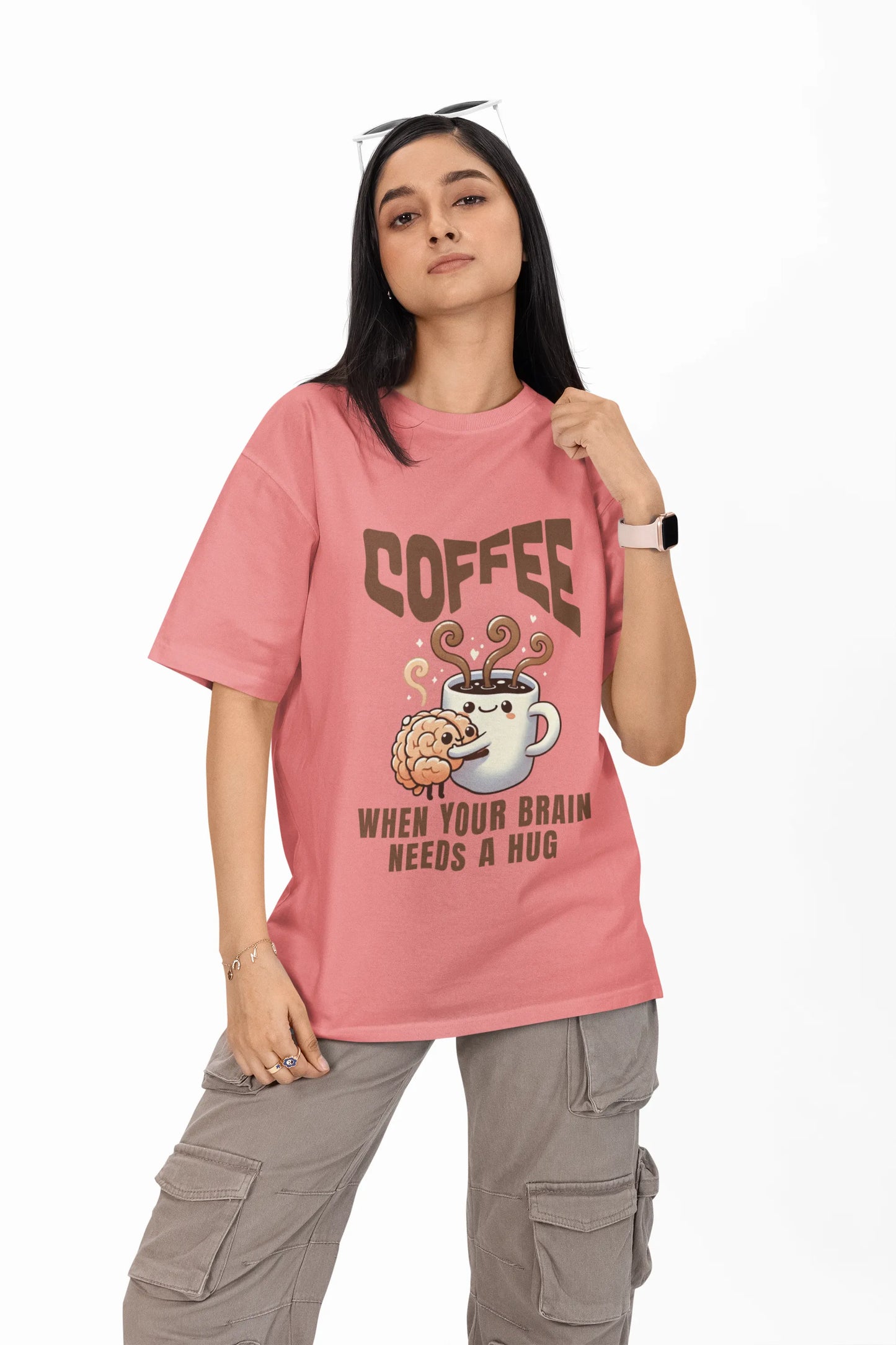 "Coffee - When Your Brain Needs A Hug" | Women’s Coffee Lovers T-shirt