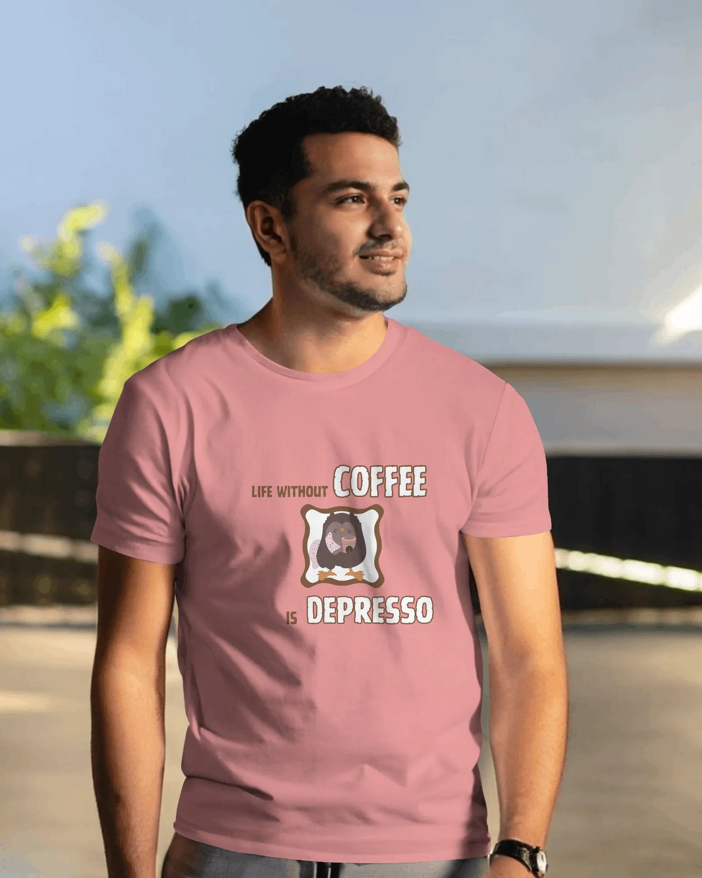 "Life Without Coffee Is Depresso" | Men’s Coffee Lovers T-shirt