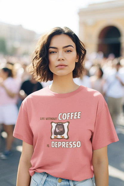 "Life Without Coffee Is Depresso" | Women’s Coffee Lovers T-shirt