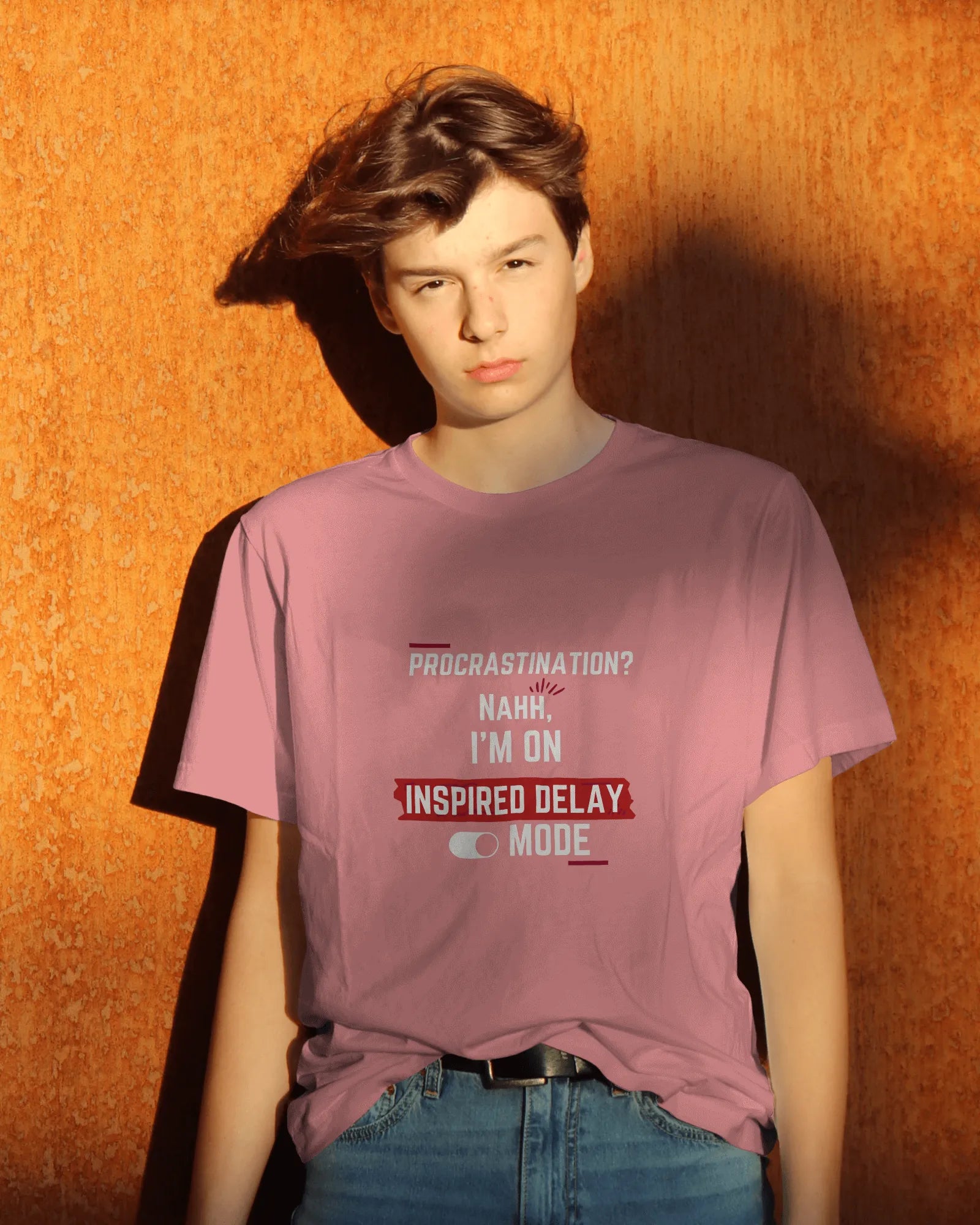 "Procrastination? Nahh I'm on Inspired Delay Mode" | Men’s Motivational T-shirt