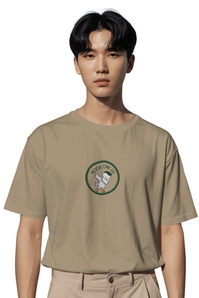 Rock On | Men's Beige T-shirt | Cartoon