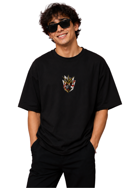 Oni Mask | Men's Black T-shirt | Cartoon