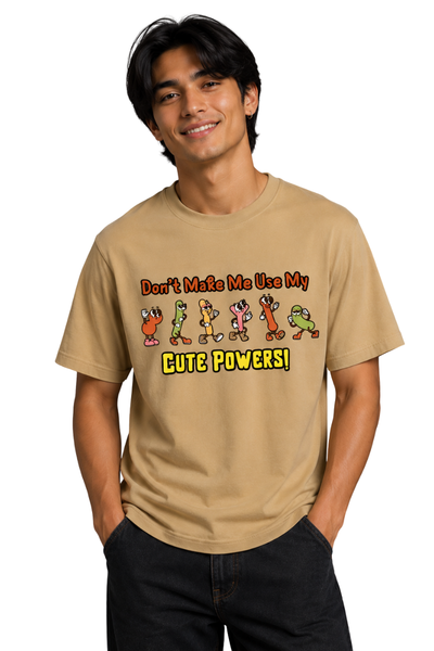 Cute Powers | Men's Beige T-shirt | Cartoon