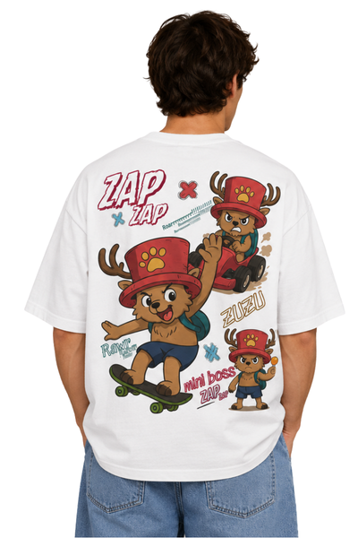 Zap Zazu | Men's Off-White T-shirt | Cartoon