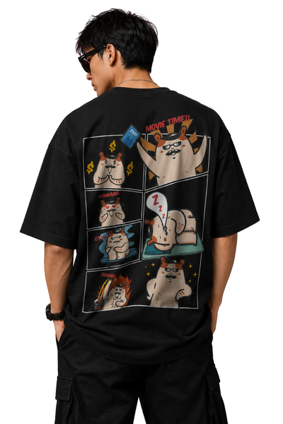 Chill Dog | Men's Black T-shirt | Cartoon