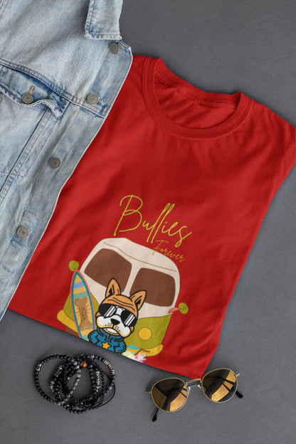 "Bullies Forever Surf Van T-Shirt – Cool French Bulldog Tee " | Men’s T-shirt for Animal Lovers