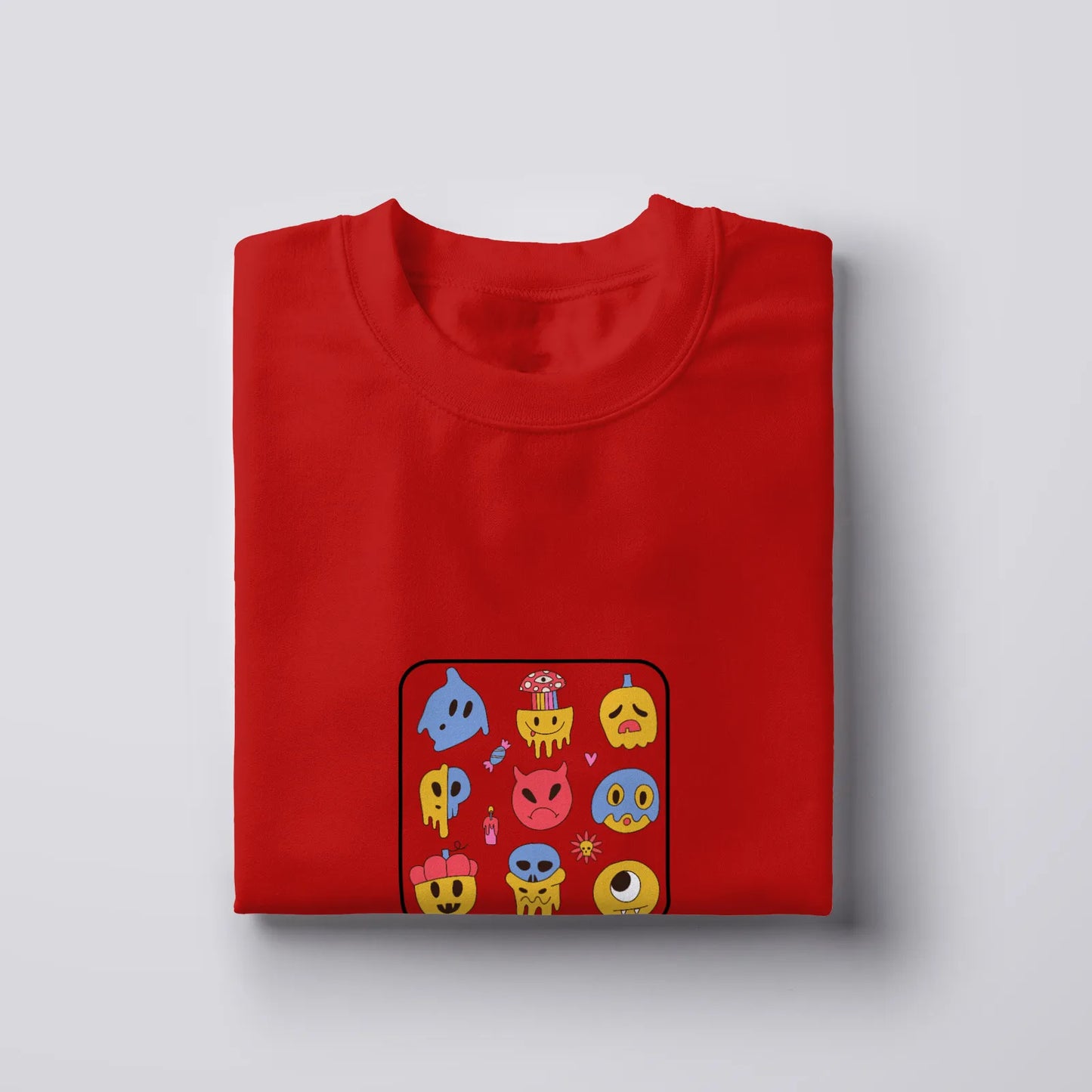 Funky Monster Face Cartoon T-Shirt for Women from Woven Weft