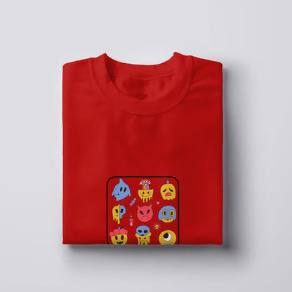Funky Monster Face Cartoon T-Shirt for Women from Woven Weft