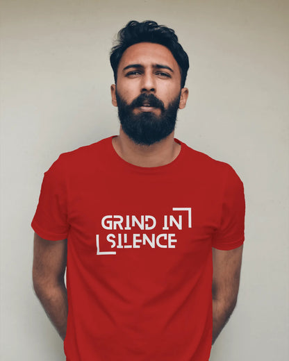 "Grind In Silence" | Men’s Motivational T-shirt