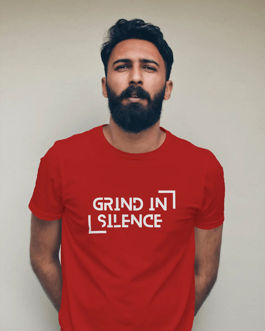 "Grind In Silence" | Men’s Motivational T-shirt