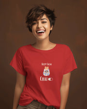 "Keep Calm - Chai" | Women’s T-shirt for Tea Lovers