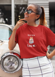 "Keep Calm - Chai" | Women’s T-shirt for Tea Lovers