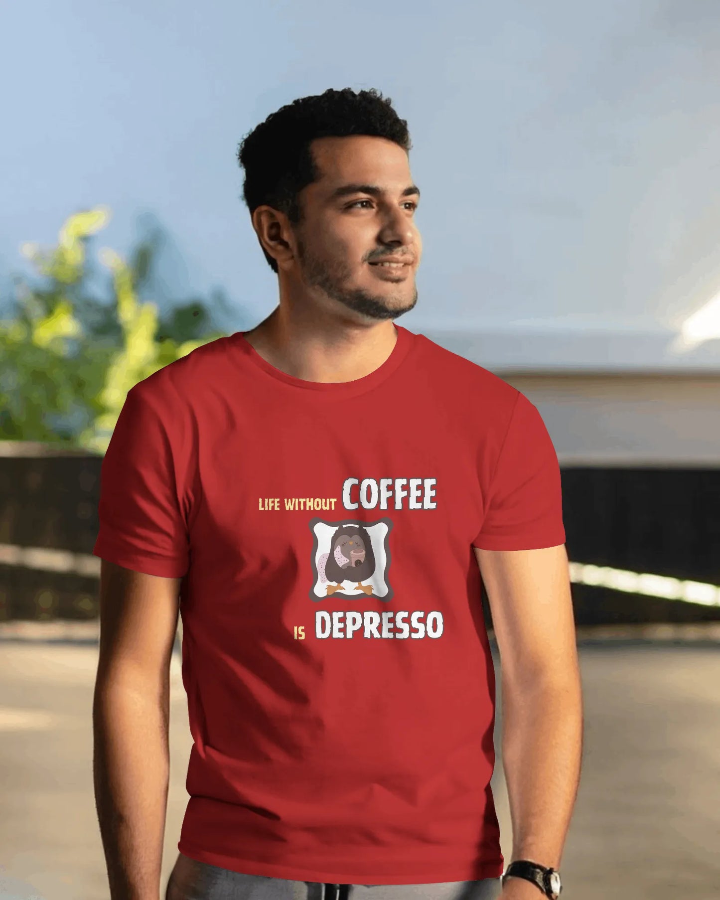 "Life Without Coffee Is Depresso" | Men’s Coffee Lovers T-shirt