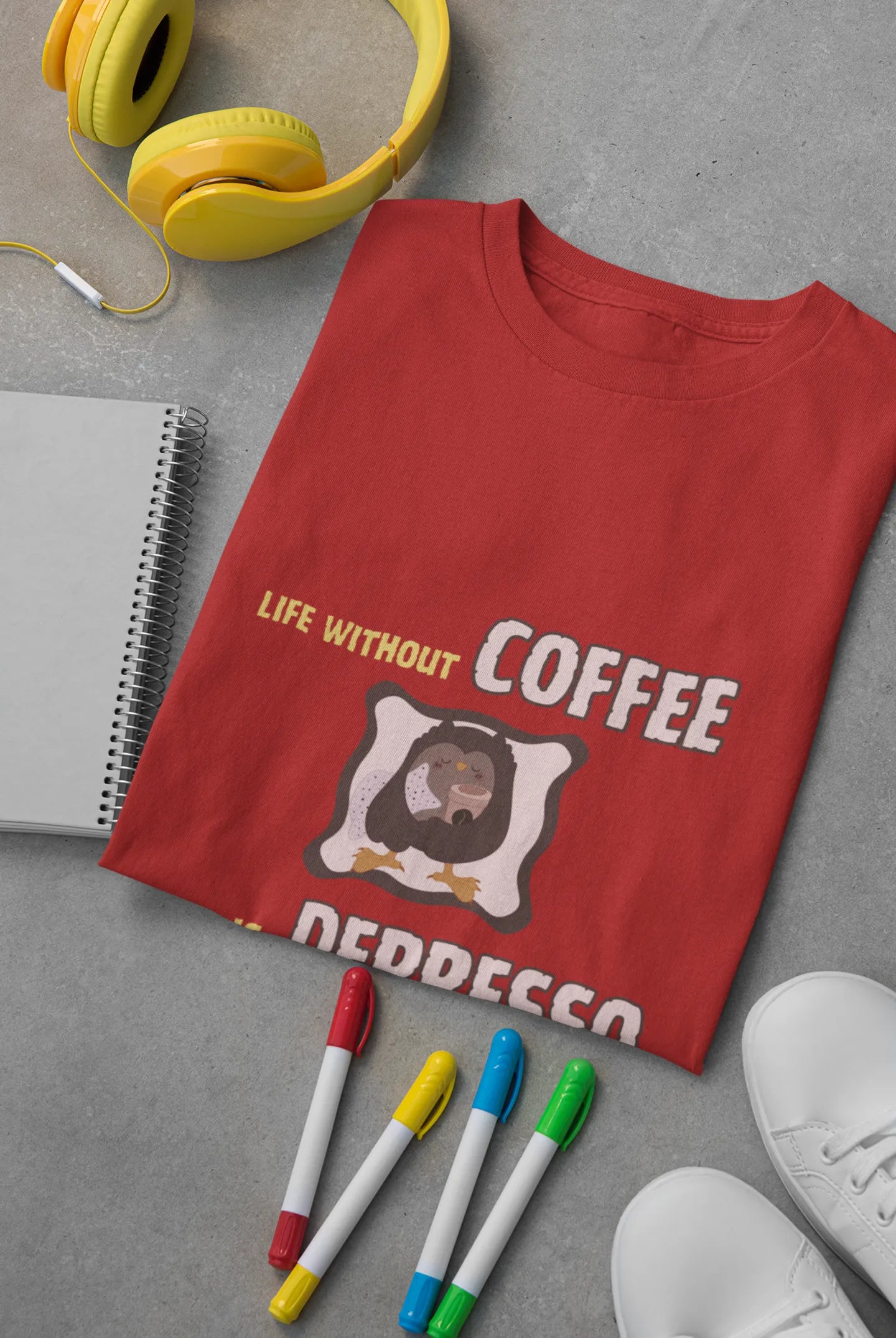 "Life Without Coffee Is Depresso" | Men’s Coffee Lovers T-shirt