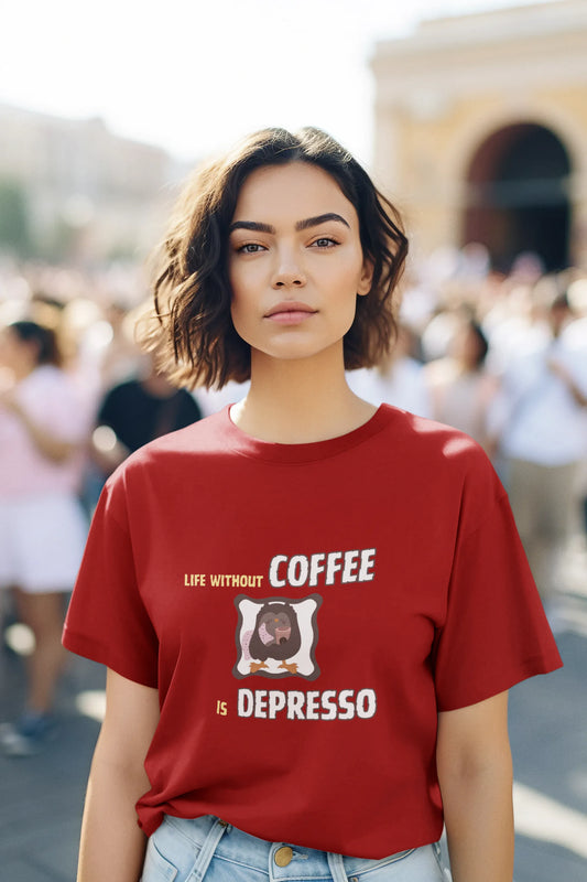 "Life Without Coffee Is Depresso" | Women’s Coffee Lovers T-shirt