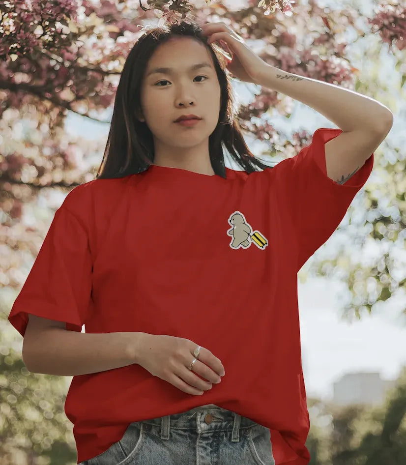 Wander Bear – Playful Travel Bear T-Shirt for Women