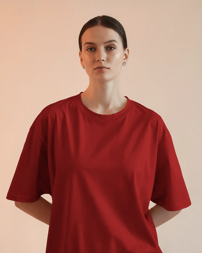 "L" - Women’s Oversize Fit Solid T-shirt