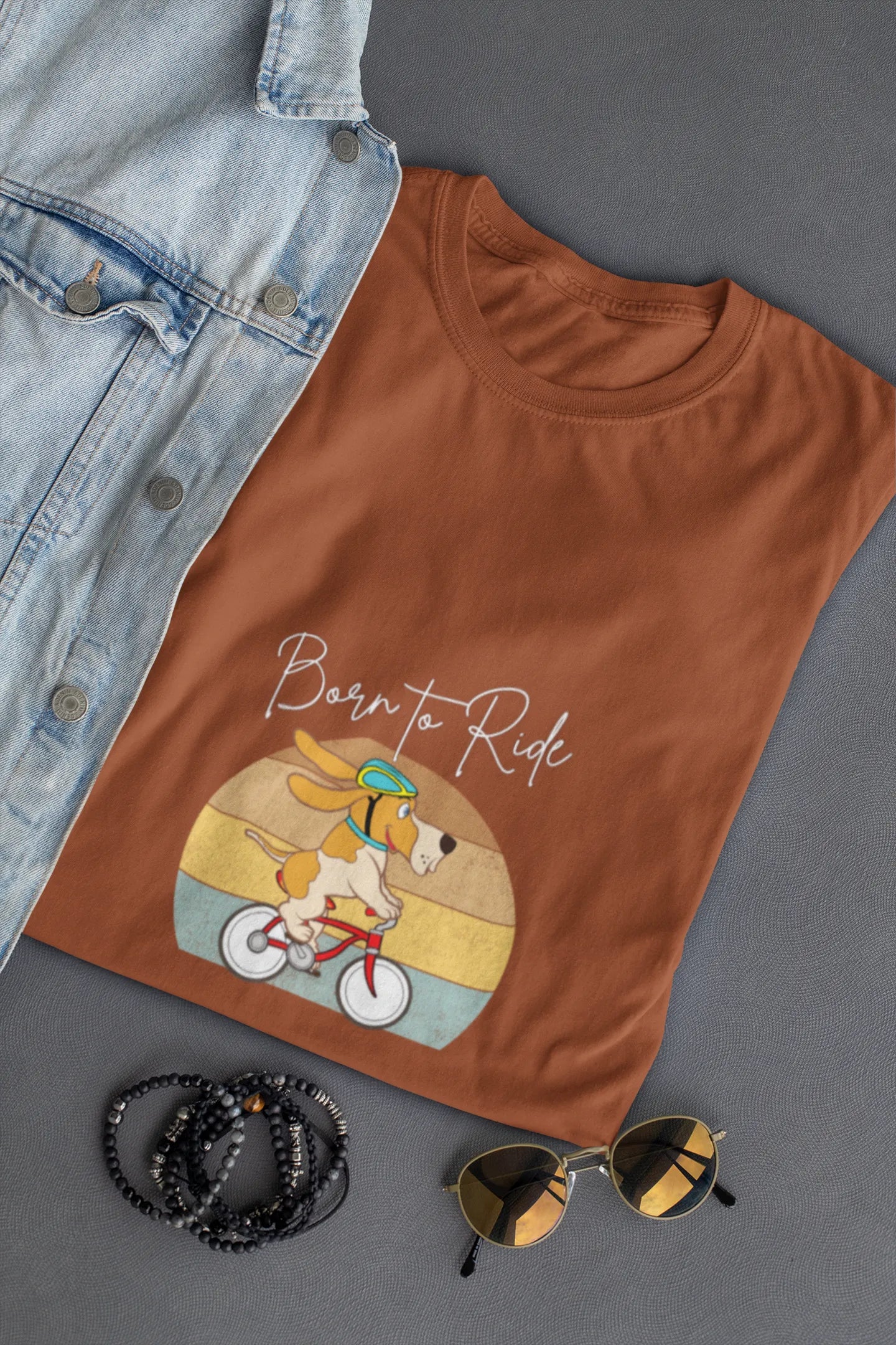 "Born to Ride – Adventure Dog Biking T-Shirt for Those Who Love the Outdoors" | Women’s T-shirt for Animal Lovers