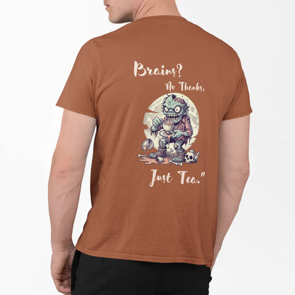 "Brains? No Thanks, Just Tea" | Men’s T-shirt for Tea Lovers