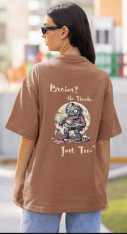 "Brains? No Thanks, Just Tea" | Women’s T-shirt for Tea Lovers