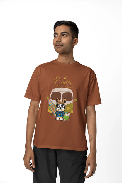 "Bullies Forever Surf Van T-Shirt – Cool French Bulldog Tee " | Men’s T-shirt for Animal Lovers