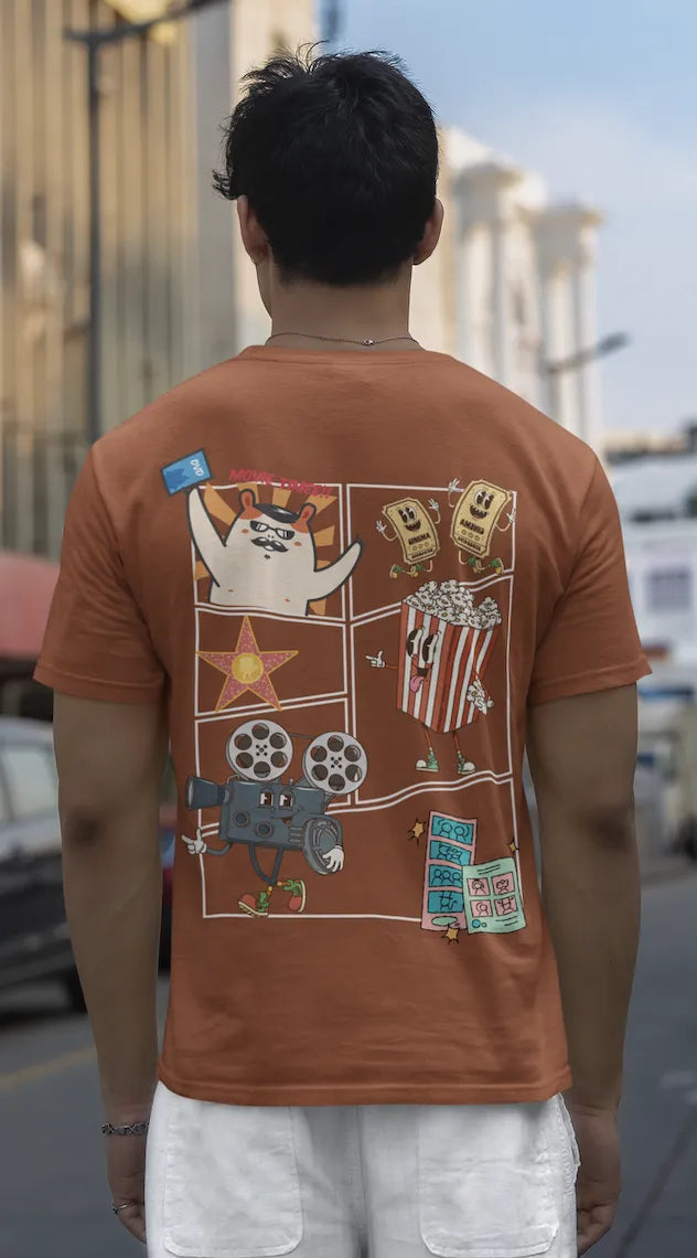 "Cartoon Movie Time Graphic T-Shirt – Fun Cinema Vibes Tee for Movie Lovers" | Men’s T-shirt for Cartoon Lovers