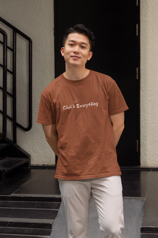 "Chai > Everything" | Men’s T-shirt for Tea Lovers