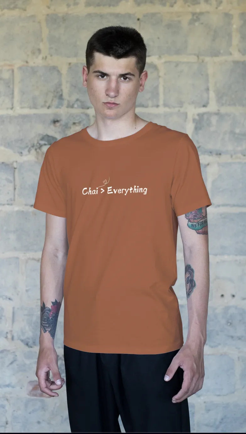 "Chai > Everything" | Men’s T-shirt for Tea Lovers