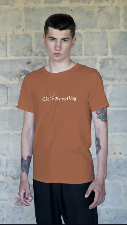 "Chai > Everything" | Men’s T-shirt for Tea Lovers