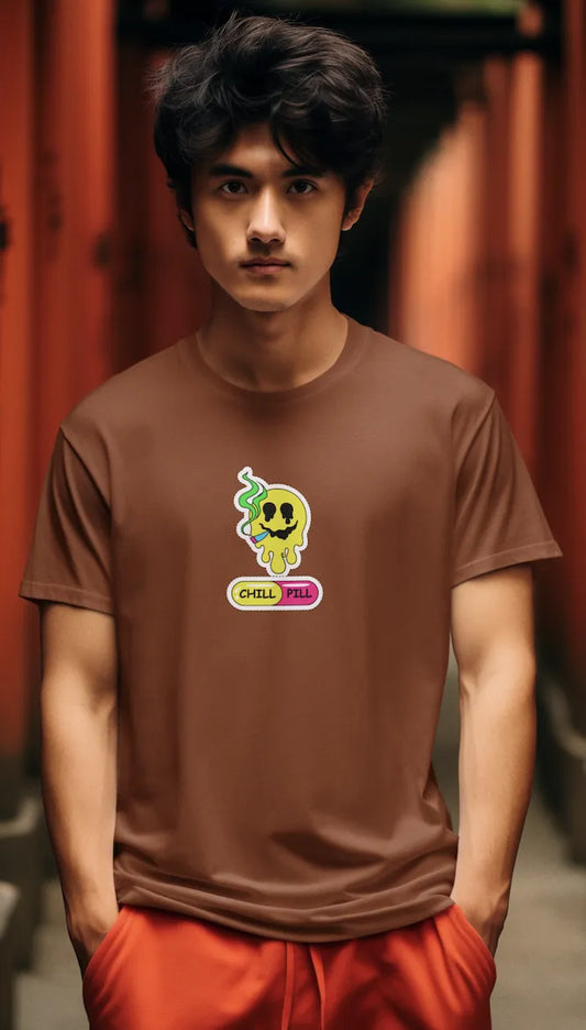 "Chill Pill Cartoon T-Shirt – Trippy Streetwear for Cartoon Lovers" | Men’s T-shirt for Cartoon Lovers